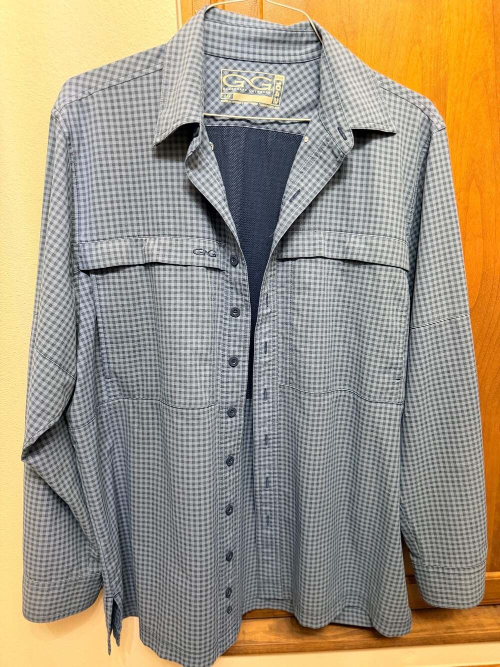 GameGuard Outdoors Gunmetal TekCheck Long Sleeve Performance Fishing Shirt